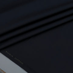 Trouser Fabric Donear Giza Cotton Stretchable Plain Colour Bluish Black
