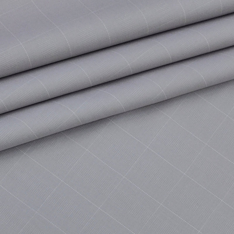 Trouser Fabric Donear Giza Cotton Mild Check Colour Light Pinkish Grey