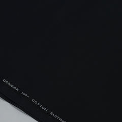 Trouser Fabric Donear Giza Cotton Plain Weave Pattern Colour Black