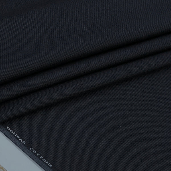 Trouser Fabric Donear Giza Cotton Stretchable ZigZag Colour Dark Bluish Black