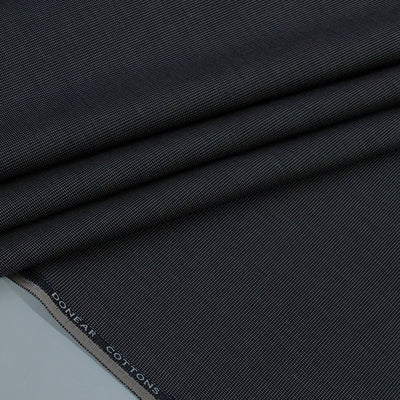 Trouser Fabric Donear Giza Cotton Stretchable ZigZag Colour Charcoal Grey