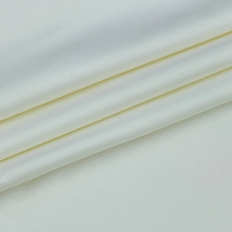 Shirt Fabric Raymond 70s Giza Cotton Plain Colour Off White