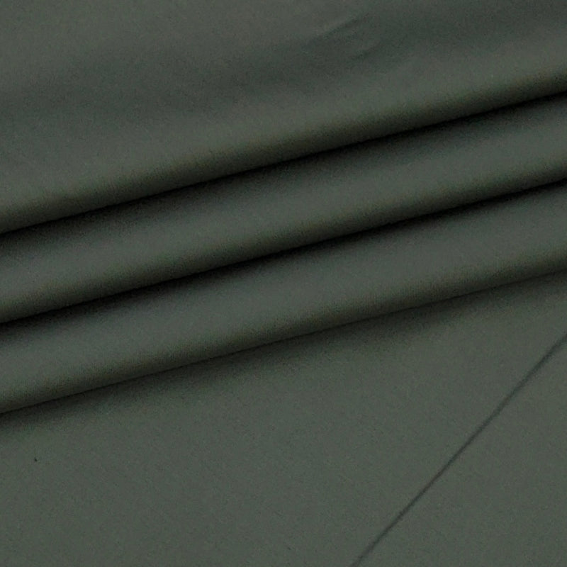 Shirt Fabric Raymond 70s Giza Cotton Plain Colour Feldgrau Green