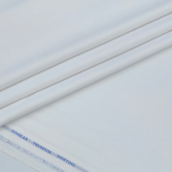 Shirt Fabric Donear Bamboo Poly Cotton plain Colour White