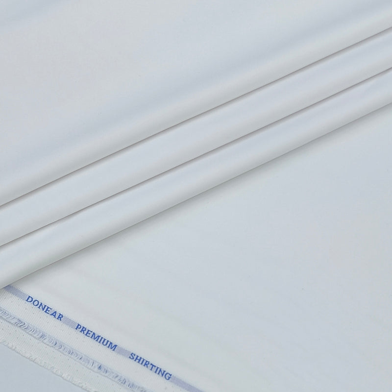 Shirt Fabric Donear Bamboo Poly Cotton plain Colour White