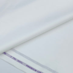 Shirt Fabric Soktas 2ply 120s Giza Cotton Plain Colour White