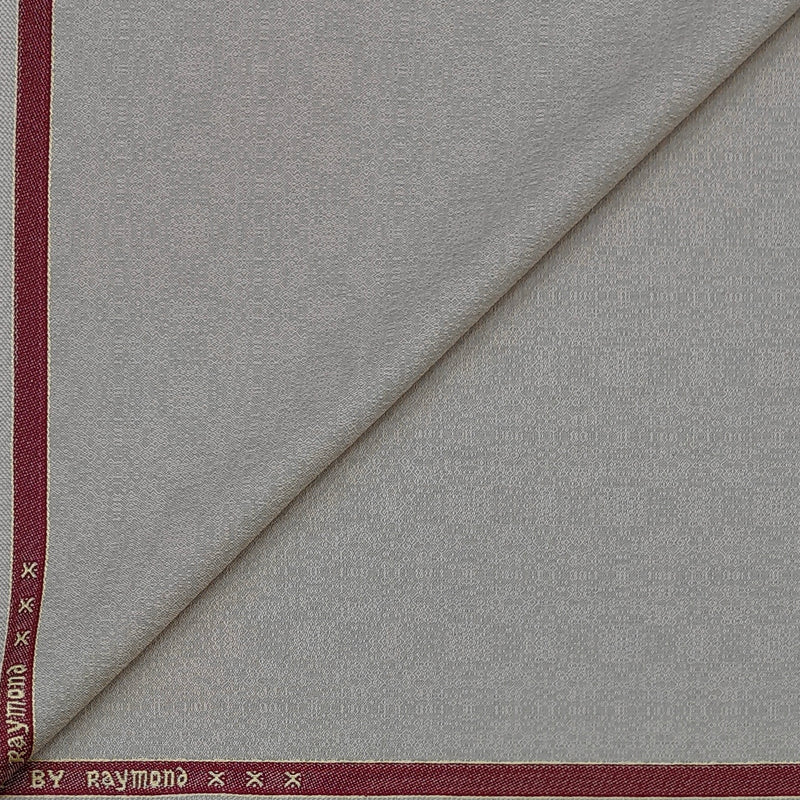 Trouser Fabric Raymond Poly Viscose Jacquard Colour Ash White