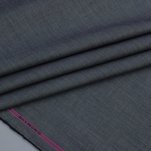 Shirt Fabric Raymond 100% cotton Slub Texture Pattern Colour Carbon Grey