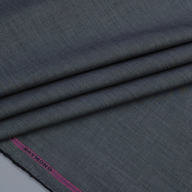 Shirt Fabric Raymond 100% cotton Slub Texture Pattern Colour Carbon Grey