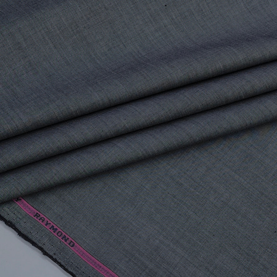 Shirt Fabric Raymond 100% cotton Slub Texture Pattern Colour Carbon Grey