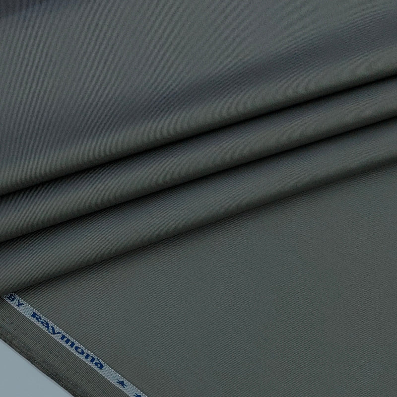 Trouser Fabric Raymond Pure Cotton Plain Color Sage Greyish Green
