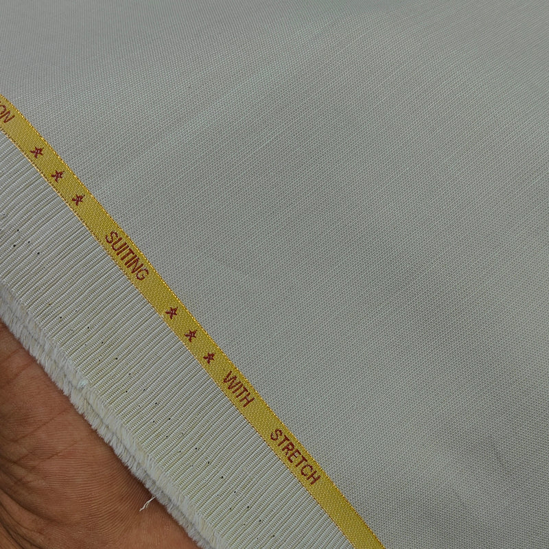 Trouser Fabric Raymond Pure Cotton Stretchable Color Ash Brown