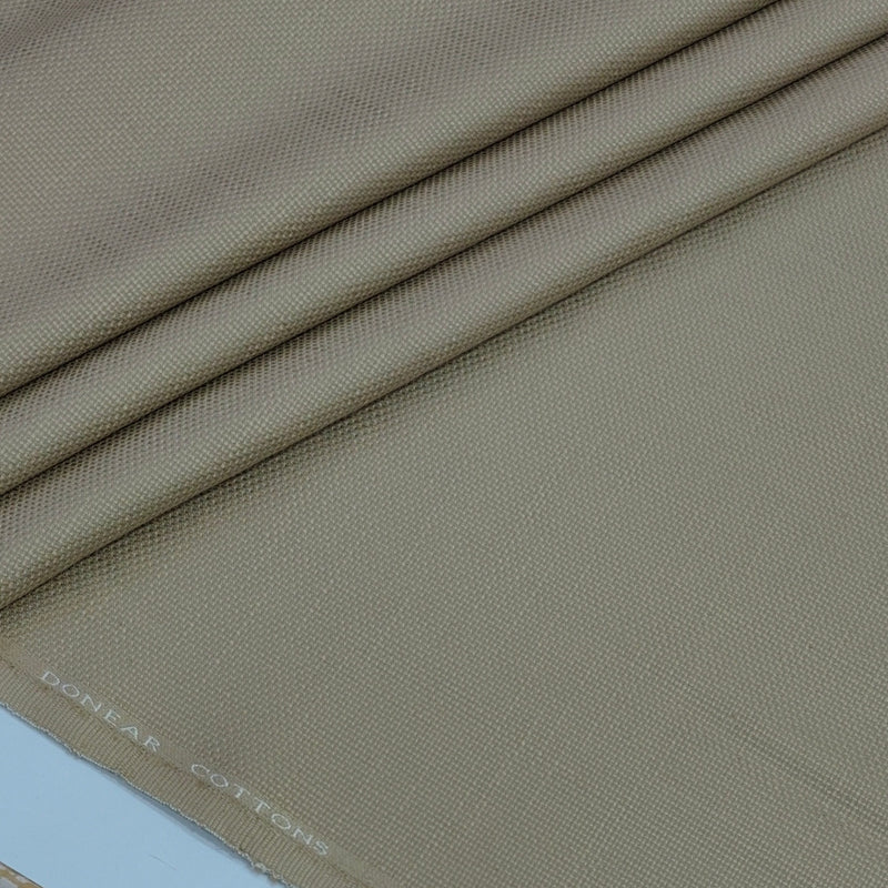 Trouser Fabric Donear Pure Cotton Stretchable Micro Dobby Colour Croissant Brown