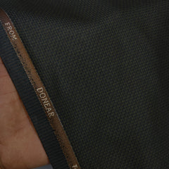 Trouser Fabric Donear Poly Viscose Zig Zag Colour Feldgrau Greenish
