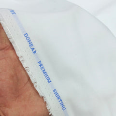 Shirt Fabric Donear Bamboo Poly Cotton plain Colour White