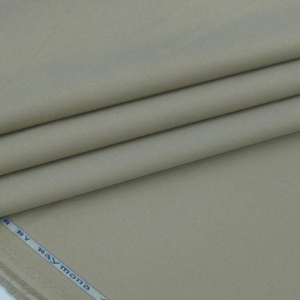 Trouser Fabric Raymond Pure Cotton Stretchable Plain Color Ash Brown