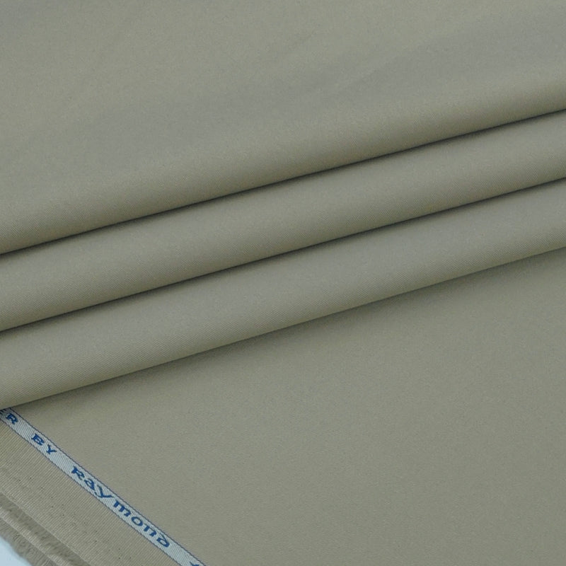 Trouser Fabric Raymond Pure Cotton Stretchable Plain Color Ash Brown
