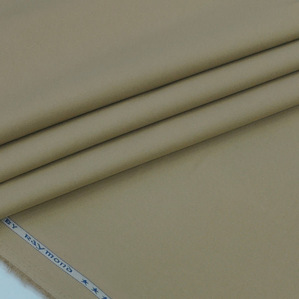 Trouser Fabric Raymond Pure Cotton Plain Color Dried Brown