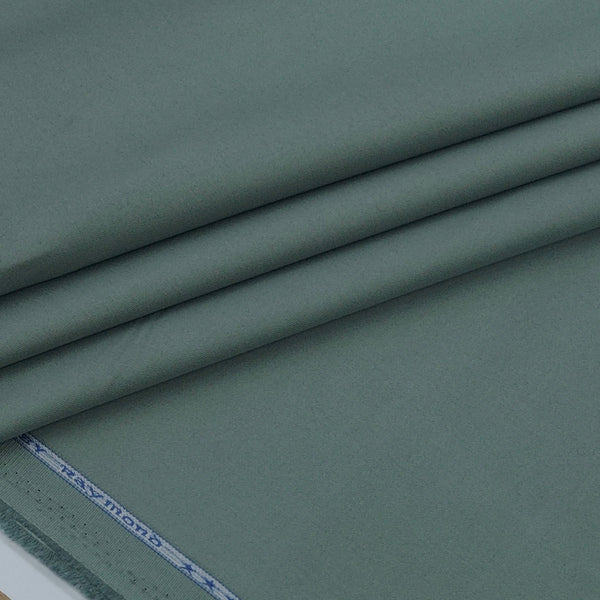 Trouser Fabric Raymond Pure Cotton Plain Color Celadon Green