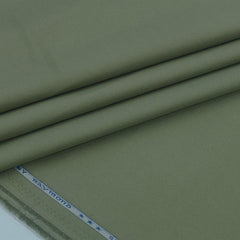 Trouser Fabric Raymond Pure Cotton Stretchable Plain Color Pickle Green