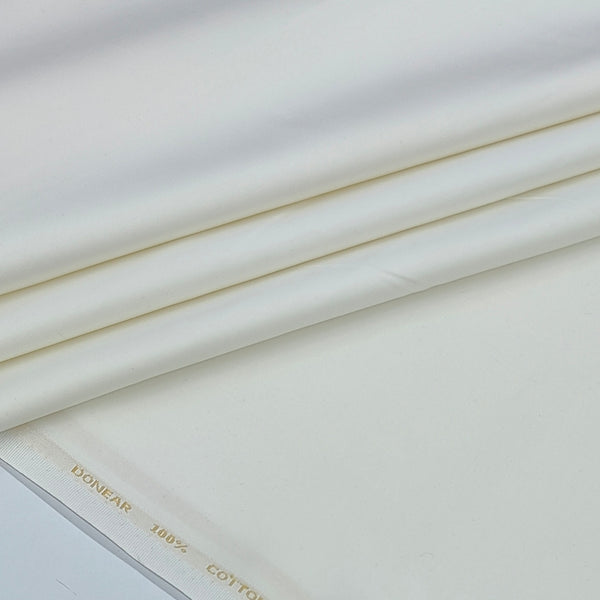 Trouser Fabric Donear Giza Cotton Plain Colour Off White