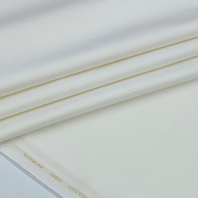 Trouser Fabric Donear Giza Cotton Plain Colour Off White