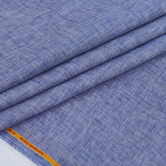 Shirt Fabric Raymond 60Lea×60Lea Pure Linen Slub Texture Colour Indigo Blue