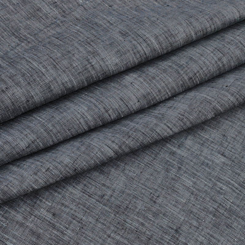 Shirt Fabric Raymond 60Lea×60Lea Pure Linen Slub Texture Colour Solid Grey