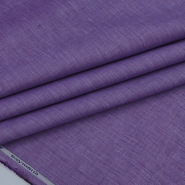 Shirt Fabric Raymond 60Lea×60Lea Pure Linen Slub Texture Colour Medium Purple