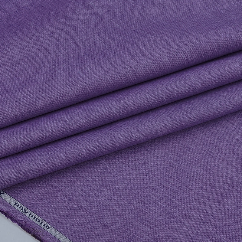 Shirt Fabric Raymond 60Lea×60Lea Pure Linen Slub Texture Colour Medium Purple