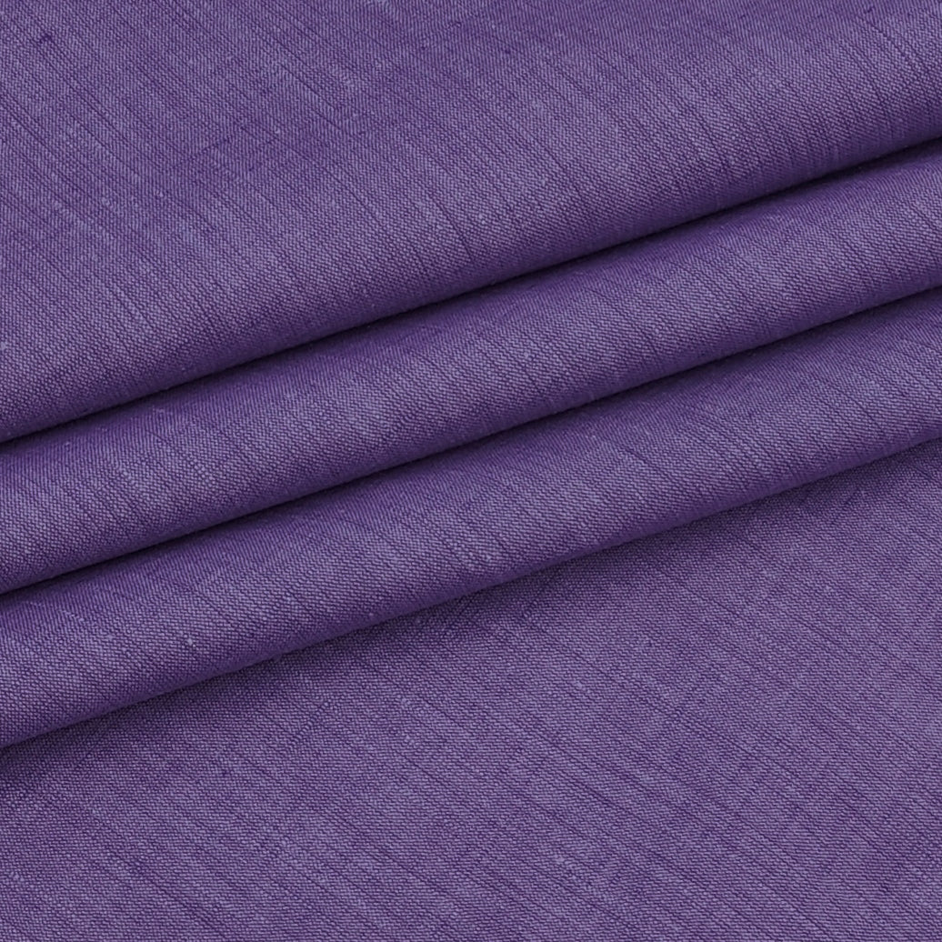 Shirt Fabric Raymond 60Lea×60Lea Pure Linen Plain Colour Medium Purple