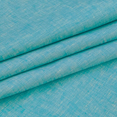 Shirt Fabric Raymond 60Lea×60Lea Pure Linen Slub Texture Colour Light Teal Green