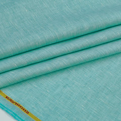 Shirt Fabric Raymond 60Lea×60Lea Pure Linen Slub Texture Colour Mint Green