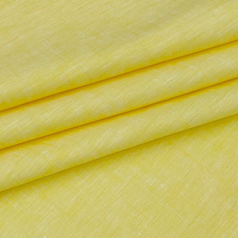 Shirt Fabric Raymond 60Lea×60Lea Pure Linen Slub Texture Colour Lemon