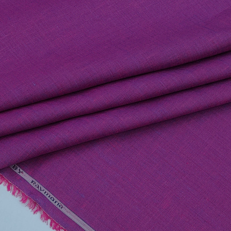 Shirt Fabric Raymond 60Lea×60Lea Pure Linen Slub Texture Colour Rani