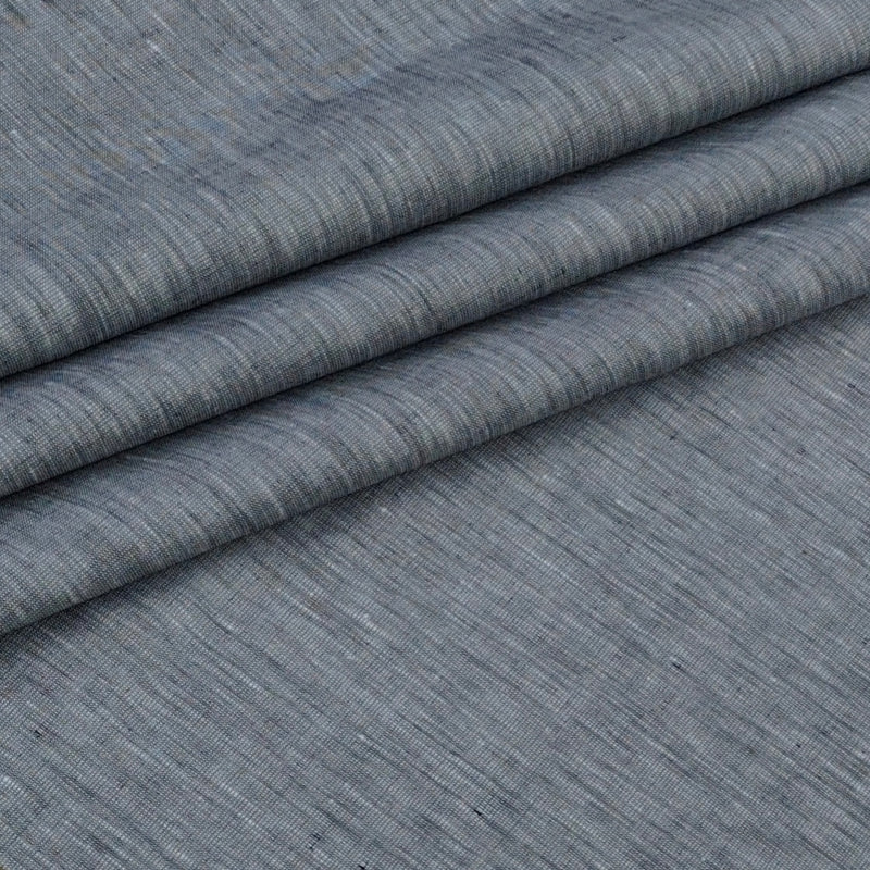 Shirt Fabric Raymond 60Lea×60Lea Pure Linen Slub Texture Colour Carbon Grey