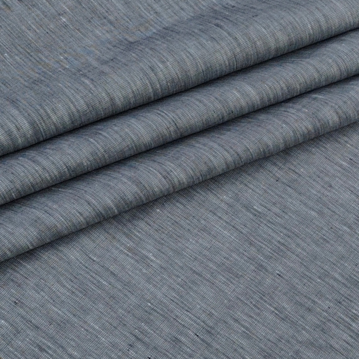 Shirt Fabric Raymond 60Lea×60Lea Pure Linen Plain Colour Carbon Grey