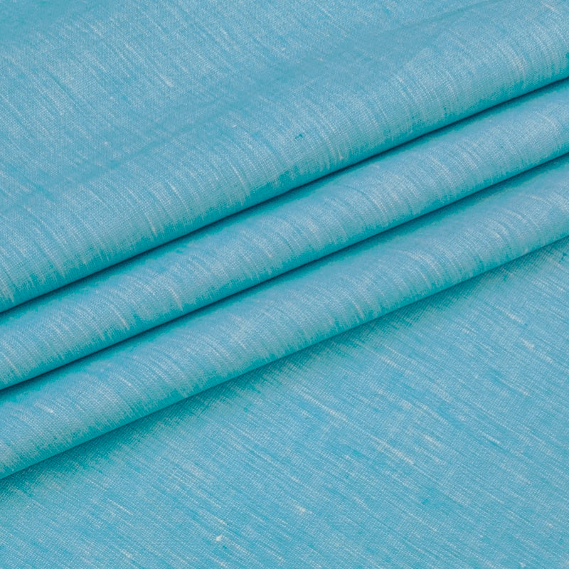 Shirt Fabric Raymond 60Lea×60Lea Pure Linen Slub Texture Colour Arctic Blue