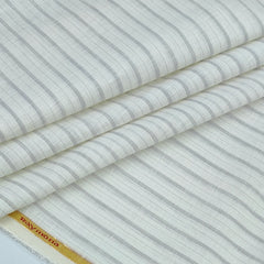 Shirt Fabric Raymond 60Lea×60Lea Pure Linen Vertical Pencil Stripe Colour Ash Cream