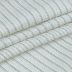Shirt Fabric Raymond 60Lea×60Lea Pure Linen Vertical Pencil Stripe Colour Ash Cream