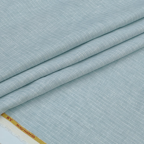 Shirt Fabric Raymond 60Lea×60Lea Pure Linen Cross Slub Lining Colour Pistachio Green