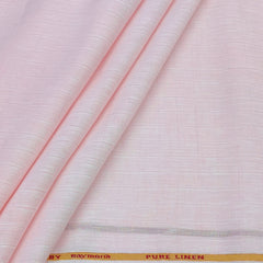 Shirt Fabric Raymond 60Lea×60Lea Pure Linen Self Check Colour Blush Pink
