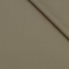 Trouser Fabric Reid & Taylor Super 120s Count 50%Wool Plain Weave Stretchable Color Taupe Brown