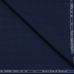 Trouser Fabric Reid & Taylor Super 130s Count 70%Wool Mild Check Color Dark Blue