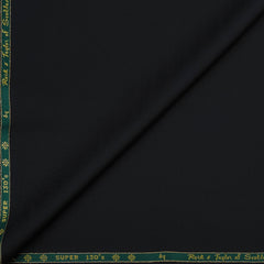 Trouser Fabric Reid & Taylor Super 130s Count 70%Wool Self Slub Color True Black