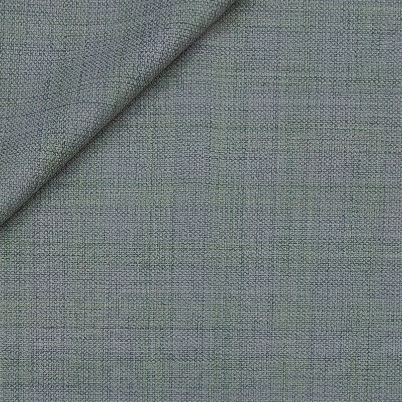 Trouser Fabric Reid & Taylor Super 130s Count 70%Wool Mild Check Color Greenish Grey