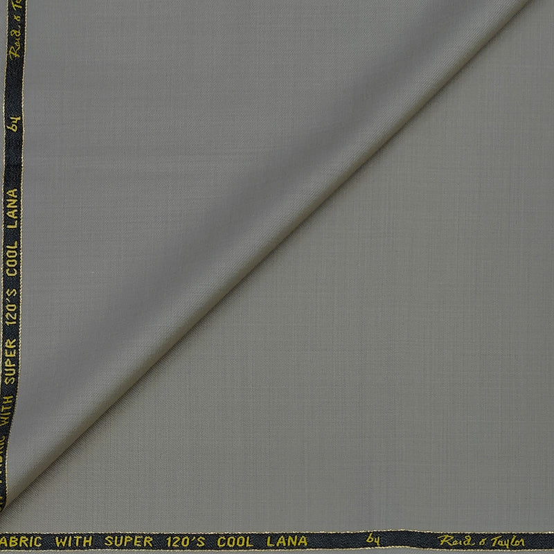 Trouser Fabric Reid & Taylor Super 120s Count 50%Wool Plain Weave Stretchable Color Light Sand Brown