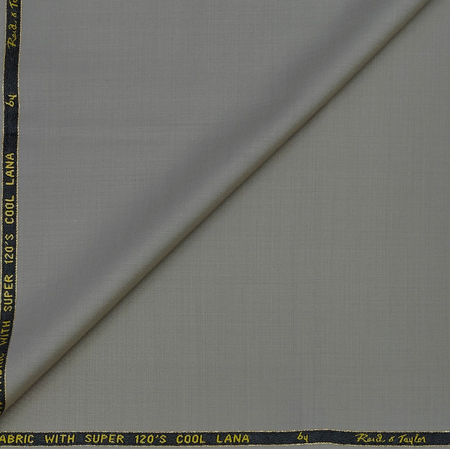 Trouser Fabric Reid & Taylor Super 120s Count 50%Wool Plain Weave Stretchable Color Light Sand Brown