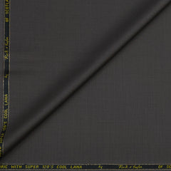Trouser Fabric Reid & Taylor Super 120s Count 50%Wool Slub Texture Stretchable Color Hardwood Brown