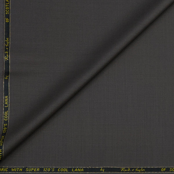 Trouser Fabric Reid & Taylor Super 120s Count 50%Wool Slub Texture Stretchable Color Hardwood Brown